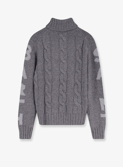 Mc2 Saint Barth Adler Wool Blend Cable Knit Turtleneck Sweater