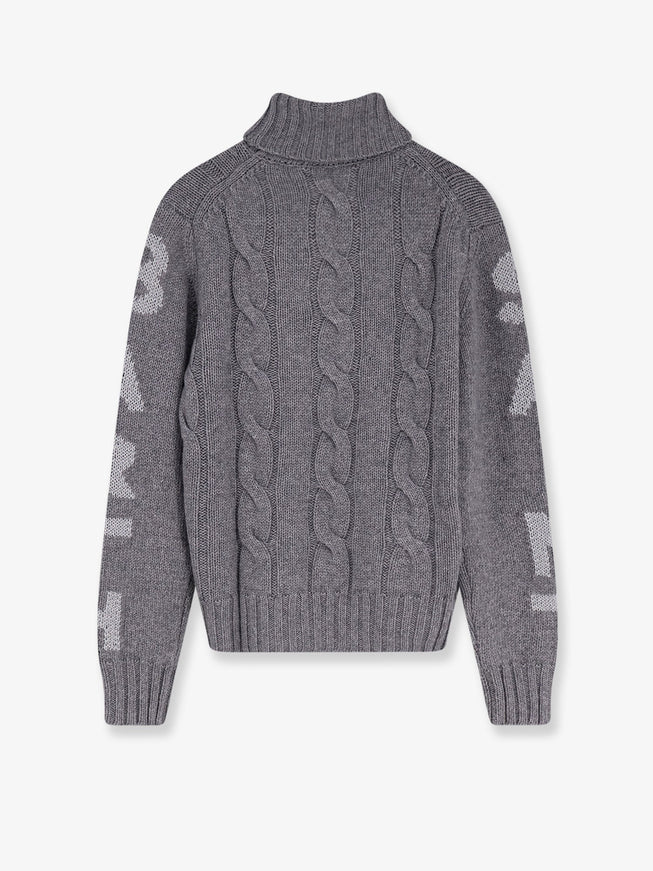Mc2 Saint Barth Adler Wool Blend Cable Knit Turtleneck Sweater