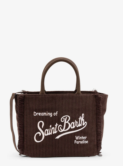 Mc2 Saint Barth Colette Corduroy Handbag Uni Marrone