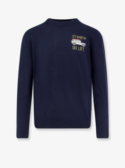 Mc2 Saint Barth Heron Light Embry Wool Blend Sweater Blu