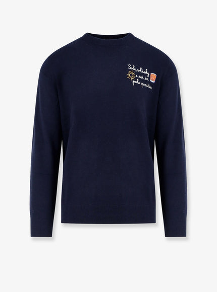 Mc2 Saint Barth Heron Light Embry Wool Blend Sweater Blue Navy