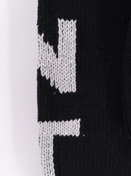 Mc2 Saint Barth Malmo Wool Blend Cable Knit Sweater