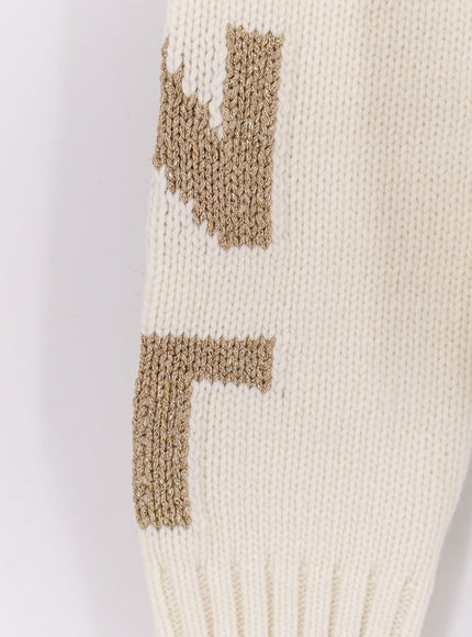 Mc2 Saint Barth Malmo Wool Blend Cable Knit Sweater