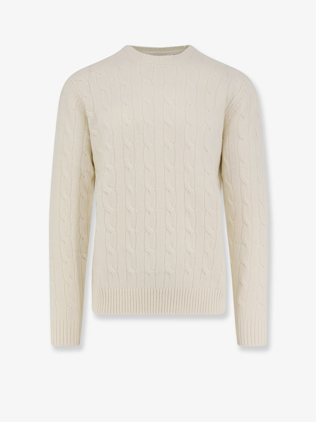 Mc2 Saint Barth Regent Braid Wool Sweater Off White
