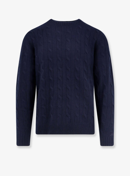 Mc2 Saint Barth Regent Braid Wool Sweater Night Blue