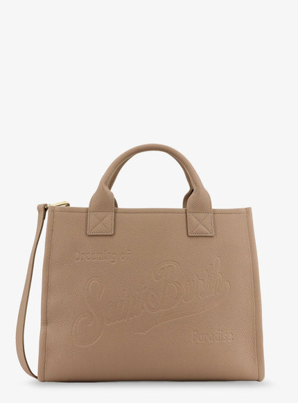 Mc2 Saint Barth Vanity Bag Large Leather Shoulder Bag Uni Beige