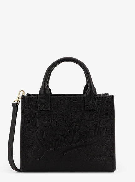 Mc2 Saint Barth Vanity Bag Midi Leather Shoulder Bag Uni Nero