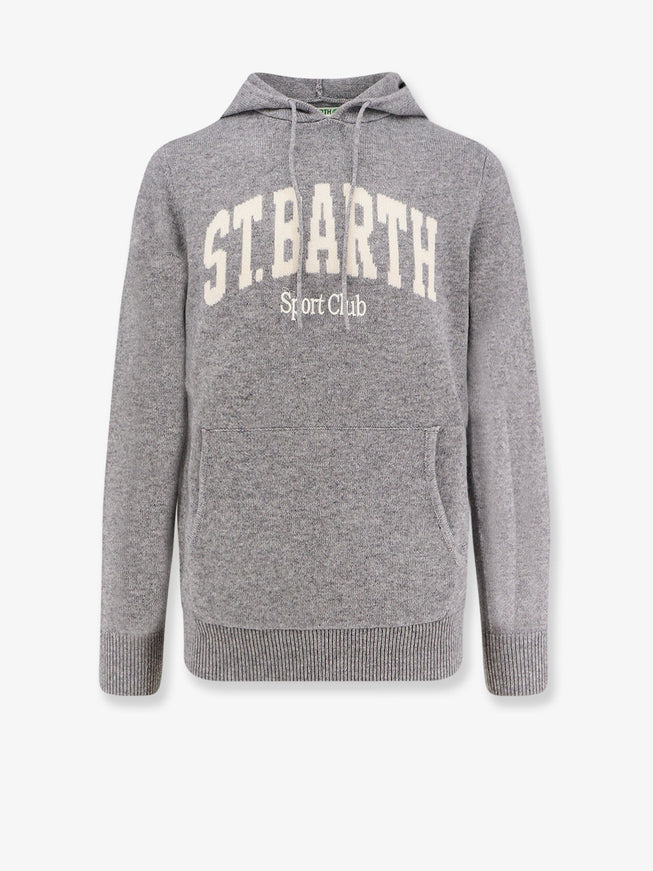 Mc2 Saint Barth Hooded Wool Blend Sweater Grigio
