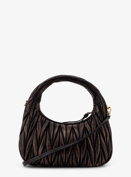 Miu Miu Wander Matelassé Suede Shoulder Bag