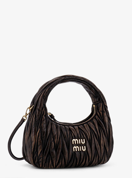 Miu Miu Wander Matelassé Suede Shoulder Bag
