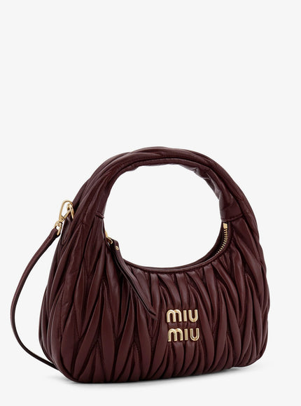 Miu Miu Wander Matelassé Suede Shoulder Bag