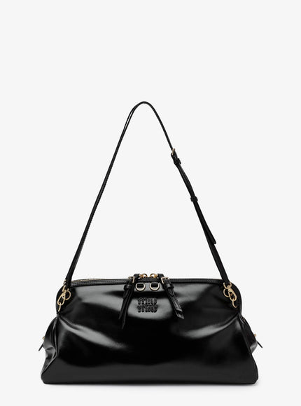 Miu Miu Leather Shoulder Bag Uni Nero