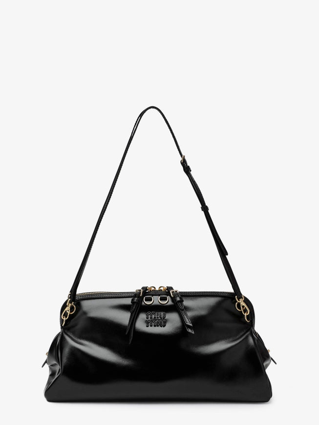 Miu Miu Leather Shoulder Bag Uni Nero