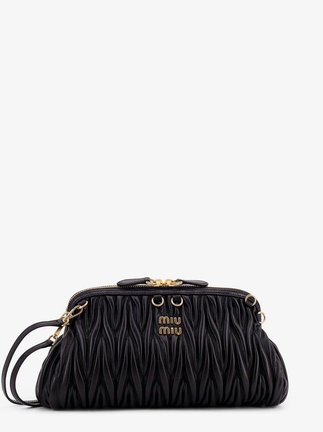 Miu Miu Matelassé Leather Crossbody Bag Uni Nero