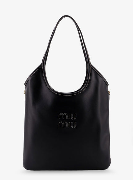 Miu Miu Ivy Suede Shoulder Bag Uni Nero