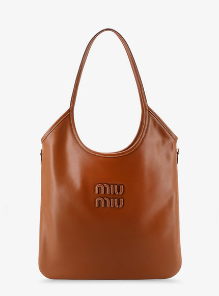 Miu Miu Ivy Suede Shoulder Bag Uni Cognac
