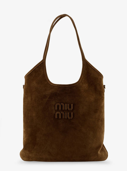 Miu Miu Ivy Suede Shoulder Bag Uni Oliva