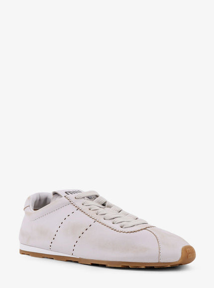 Miu Miu Plume Low-Top Leather Sneakers