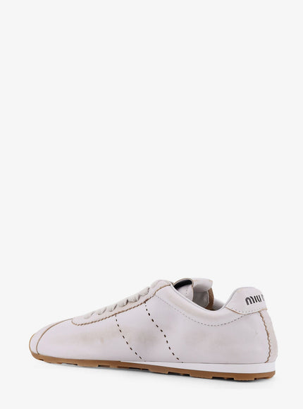 Miu Miu Plume Low-Top Leather Sneakers