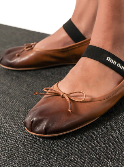 Miu Miu Leather Ballerinas