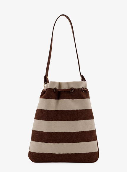 Miu Miu Canvas Striped Bucket Bag