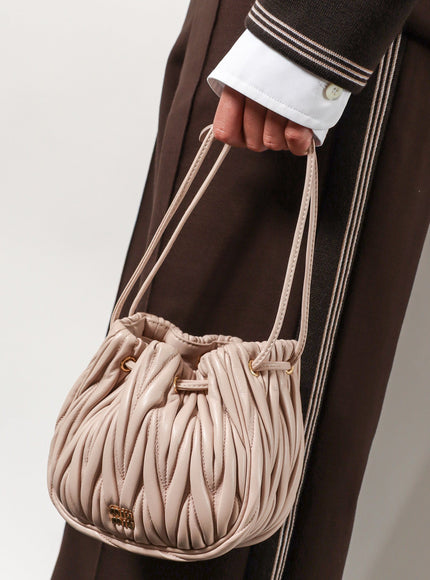 Miu Miu Matelassé Leather Bucket Bag
