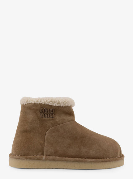 Miu Miu Suede Ankle Boots One Color