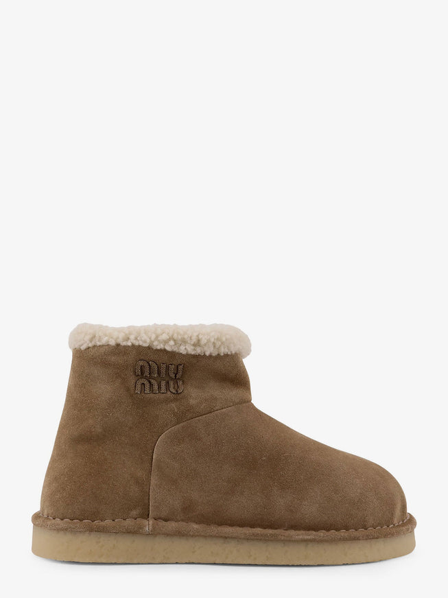 Miu Miu Suede Ankle Boots One Color