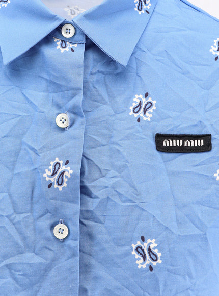 Miu Miu Bandana Cotton And Linen Shirt