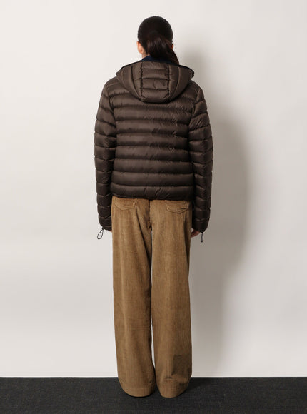 Miu Miu Light Pongé Down Hoodie Jacket