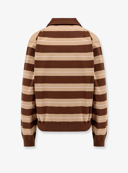 Miu Miu Striped Cotton Polo Shirt