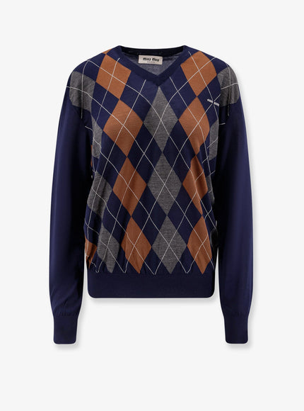 Miu Miu Virgin Wool Sweater Bleu