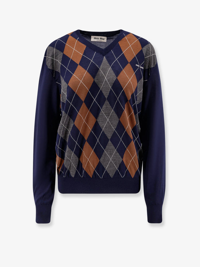 Miu Miu Virgin Wool Sweater Bleu