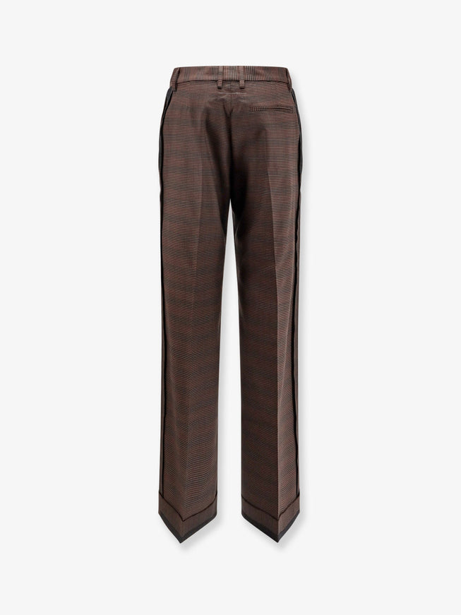 Mm6 Maison Margiela Wool Blend Trousers With Raw-Cut Edges