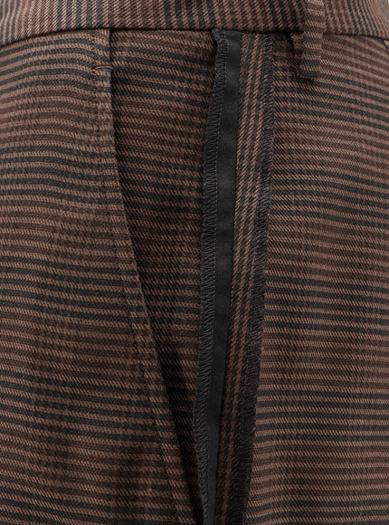 Mm6 Maison Margiela Wool Blend Trousers With Raw-Cut Edges