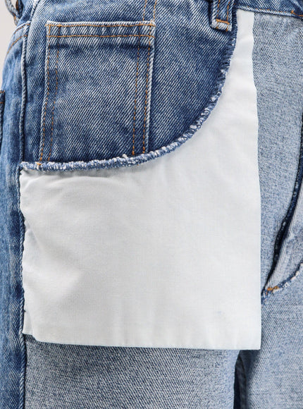 Mm6 Maison Margiela Straight Leg Jeans With Reverse Pockets