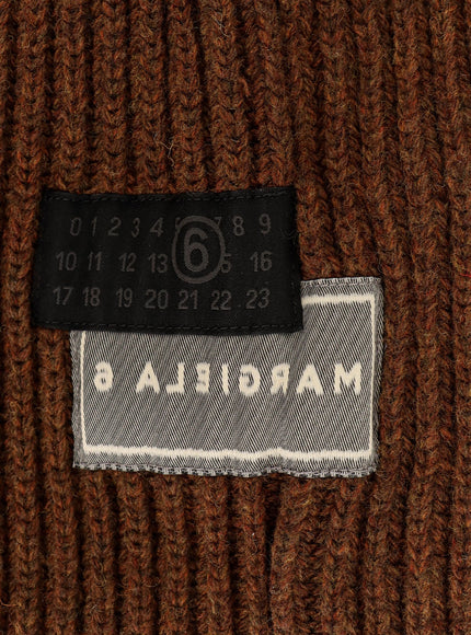 Mm6 Maison Margiela Wool Blend Balaclava With Distressed Effect