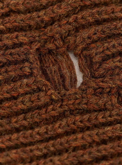 Mm6 Maison Margiela Wool Blend Scarf With Distressed Effect