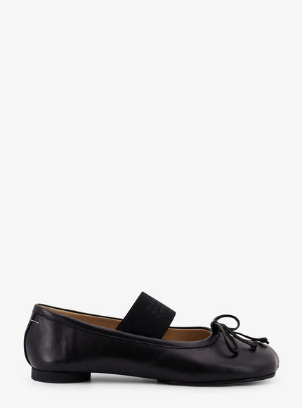 Mm6 Maison Margiela Leather Ballerinas Black