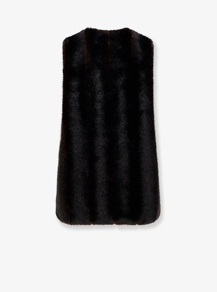 Mm6 Maison Margiela Faux Shearling Short Dress