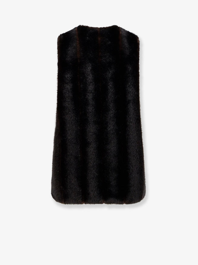 Mm6 Maison Margiela Faux Shearling Short Dress