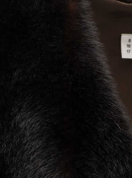 Mm6 Maison Margiela Faux Shearling Short Dress