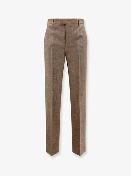 Mm6 Maison Margiela Virgin Wool Trousers Beige White