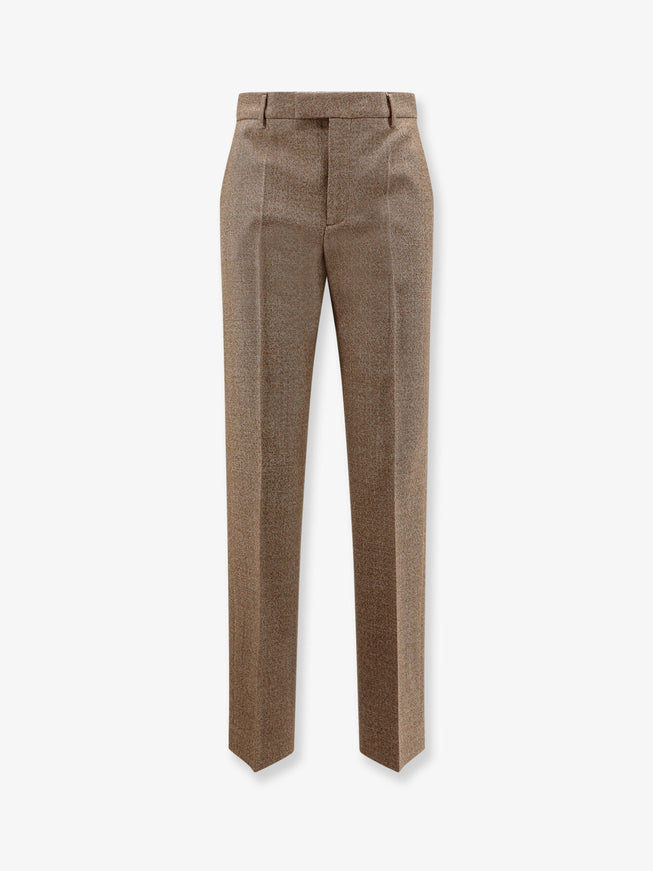 Mm6 Maison Margiela Virgin Wool Trousers Beige White
