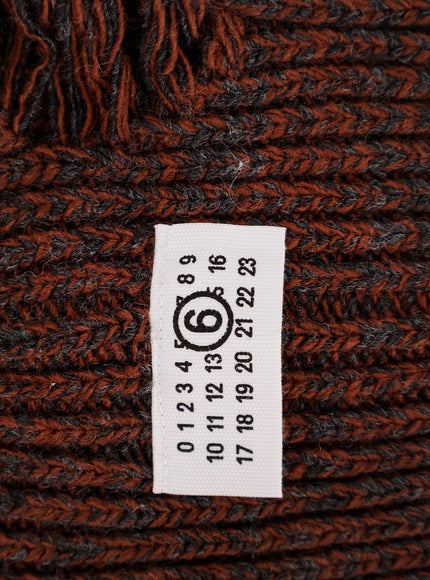 Mm6 Maison Margiela Wool Blend Balaclava With Distressed Effect