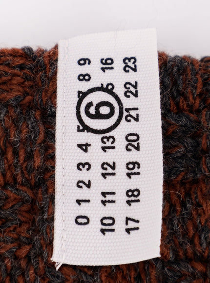 Mm6 Maison Margiela Wool Blend Scarf With Distressed Effect