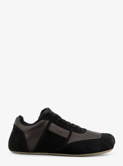 Mm6 Maison Margiela Anatomic Suede And Leather Sneakers Black