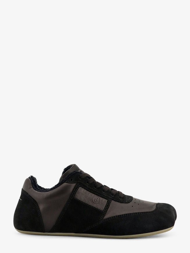 Mm6 Maison Margiela Anatomic Suede And Leather Sneakers Black