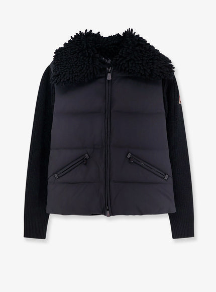 Moncler Grenoble Down Jacket With Wool Inserts Nero