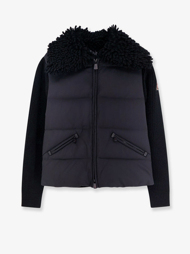 Moncler Grenoble Down Jacket With Wool Inserts Nero